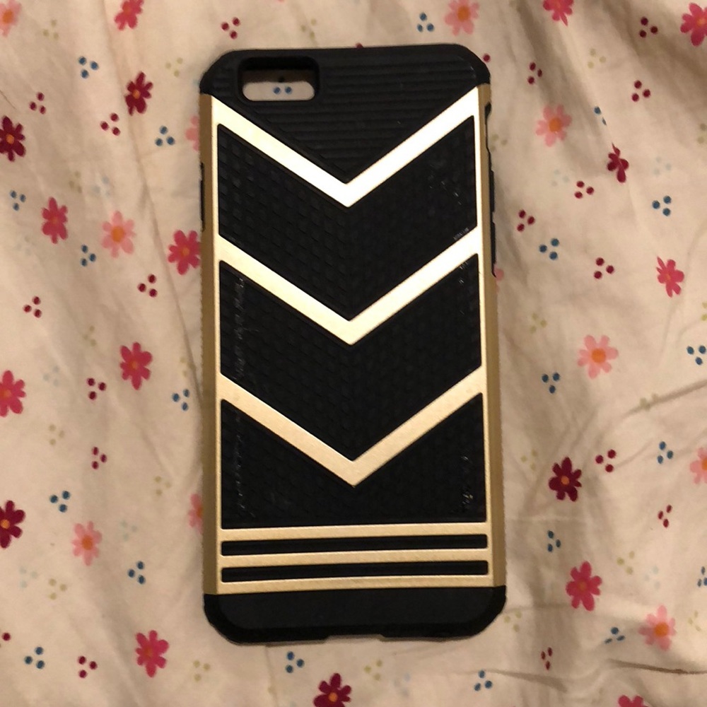 iPhone 6 gold and black case